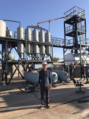 Q245R 보일러 스틸 25KW 재생 프로세스를 위한 폐기물 엔진 오일 정화기