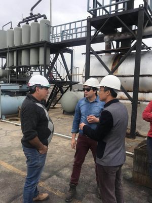 Q245R 보일러 스틸 25KW 재생 프로세스를 위한 폐기물 엔진 오일 정화기